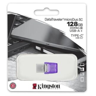 PEN USB KINGSTON DTDUO3CG3/128GB( 128 GB  - 200 MB (máx.) - Lilás  )
