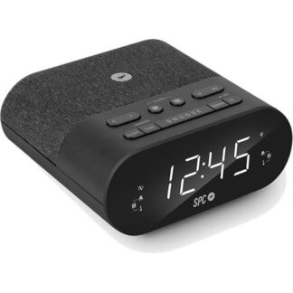 RADIO DESPERTADOR SPC FRODI QI( Preto  - Ecrã LED - 2 alarmes - Base de carga inalámbrica - USB  - Pilha  )